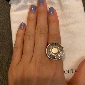 Tous Silver Medallion Ring